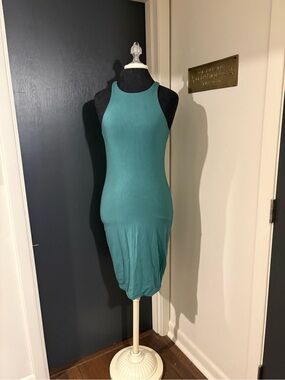 J. Crew Sleeveless Teal Green Form Fitting Racerback Dress 💜